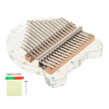 Kalimba transparente para dedos, 17 teclas con bolsa y