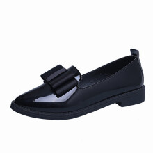 Pantofi de damă cu vârf ascuțit, cu fundă, casual, cu talpă joasă, cu talpă plată și gura puțin adâncă41(9)