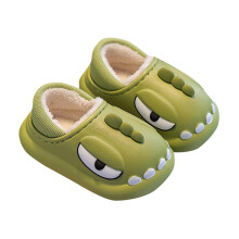 Mikilon Winter Children Add Plush Slippers Cute Non-slip Keep Warm Home Cotton Slippers(Size 0-14 Years)