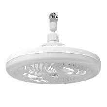 Superheller, energiesparender Ventilator mit E27-Sockel, 3 Geschwindigkeitsstufen (Wind und Licht), geeignet für Schlafzimmer, Arbeitszimmer,