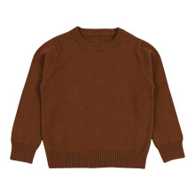 Baby Sweater Boys Girls Solid Color Sweater Pullover Knitted Sweater Candy Base Sweater Coffee 5 Years