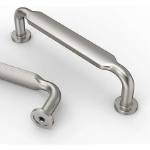 Confezione da 10 maniglie per mobili da cucina da 76 mm (3 pollici) in nichel satinato spazzolato, maniglie per mobili da cucina, maniglie per