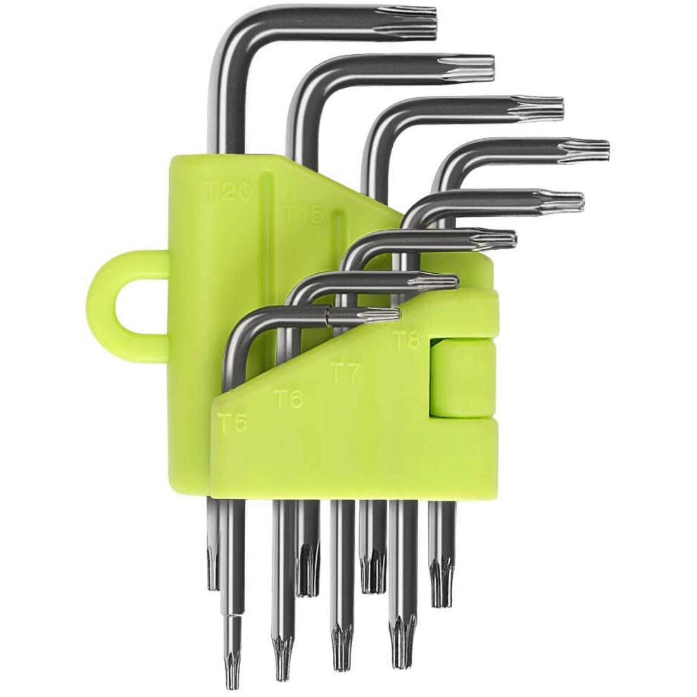 Angled Star Screwdrivers T5-T20, Hex Key Kit For Precision Work 8-Piece Torx Wrench Set 9448196242025