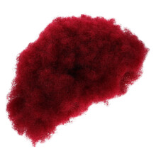 2Pièces Perruques Afro Courtes Bouclées Rouge Fibre Résistante