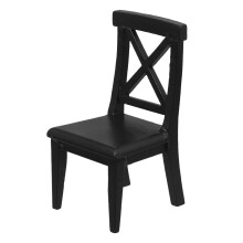 OUNONA Malý nábytok Mini stolička Model Čierne brezové drevo 1 balenie pre nadšencov modelovania