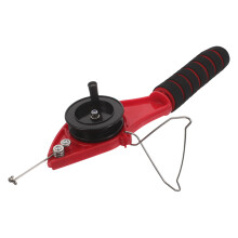 3St Rood Compacte Winter Ijsvis Hengels Met Antislip Handvat & Rvs