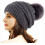 Dames wintermuts met pompon en warme fleecevoering 1