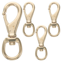 Stück Messing-Karabinerhaken, robuste Druck-Drehverschlüsse, Schlüsselanhänger-Clips, Taschen- und Gürtelclips, goldfarben