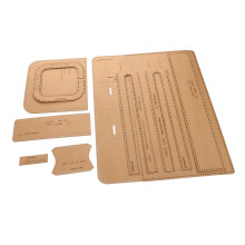 2Sets Khaki DIY Kraftpapier Taspatronen Voor Handmade Leren Werktassen