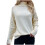 Damen Langarm Rollkragenpullover, kuscheliger Strickpullover, lässiger, lockerer Pullover 1