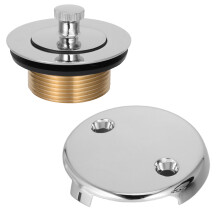 1Set Tub Drain Conversion Kit Silver Brass Zinc Alloy for Bathtub Use