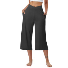 Zomerse capri broek voor dames in grote maten, casual, losvallend, zacht, effen kleur, middelhoge taille, maat S-3XL