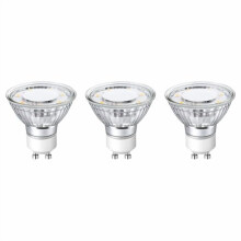 Bombillas LED GU10, 2700K, 4W, no regulables, haz de luz amplio de 100, compatibles con iluminación empotrada/de riel, paquete de 3