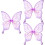 3St Polyester Vlindervleugels Paars Vrouwen Rollenspel & Feest 8