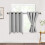 Room Darkening Curtains Silver Grey 52x30" 2 Panels 1