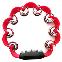 Tambourine Simple to Hold Tambourine for Kids Bright Sound Children'S Musical Instruments Red