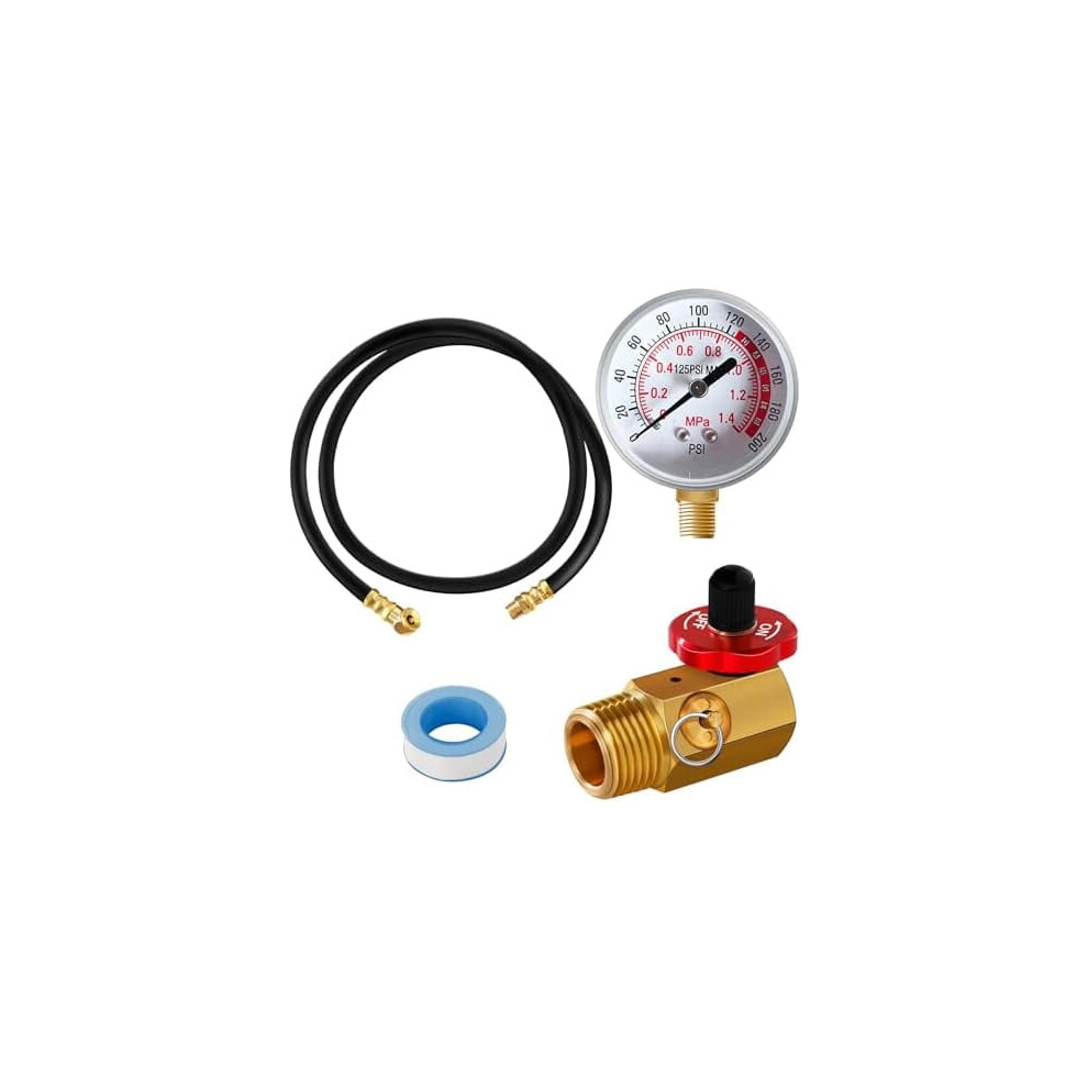 Air Tank Repair Kit With Safety Valve, 0-200 Psi Gauge, 9087558875855