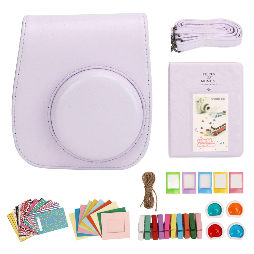 Mini Camera Bag With Album, Filters Frames, Durable Pu, Skin,Friendly Strap, Holds 64+ Photos 9104899366757