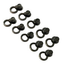 10 rebites para parafusar, rebites de rosca com orelhas de tachinha para artesanato em couro DIY, bolsa cinza