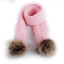 Kids Scarf,Pom-Pom Design Toddler Scarf,Comfortable Touch Pink Scarf,Pink