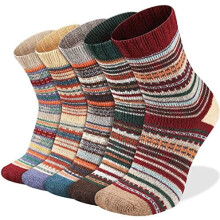 Men's Wool Thermal Crew Socks 5 Pairs