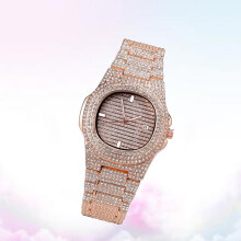 KALLORY Lyxklockor För Herrar Armbandsur Modernt Designad Roséguld Zirkon Quartz Urverk 1-Pack