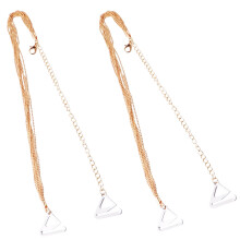 2 Pcs Underwear Strap Rhinestone Bras Straps Tape Woman Golden