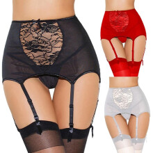 Adult Ladies Lace Garter Belt Thong Underwear Suit Suspender Belt Panties