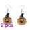 2Pair Multi Color Halloween Earrings Pumpkin Smile Face Ear Studs 1