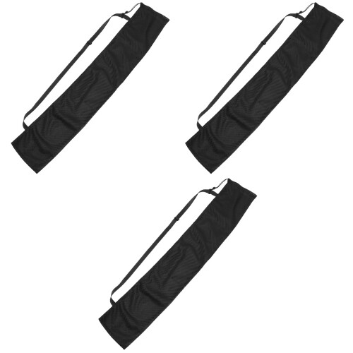 3Pièces Pagaie Kayak Polyester Noir Pliable Portable 2