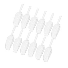 24Pcs Plastic Ice Cube Scoop - Clear Spoon for Candy, Flour and Grains