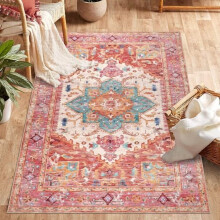 Boho Vintage Løbertæppe 60 cm x 3,6 cm lav luv polyester