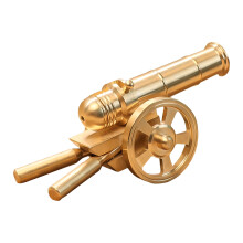 Firecracker Cannon -käsityönä valmistettu italialainen tykistömalli, laukaisinmallin koristeet