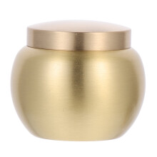 Weis Copper Round Mini Ashes Urn Simple Decorative Copper Ashes Storage Jar