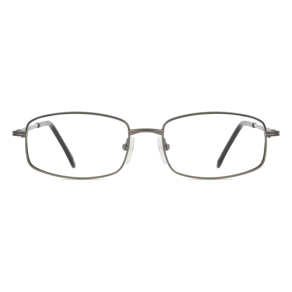 Smartbuy Collection Grey Full Rim Rectangle Skylar 799B Unisex Eyeglasses