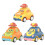 Conjunto com 3 carrinhos de bebê de apertar e usar – Formatos fofos 1