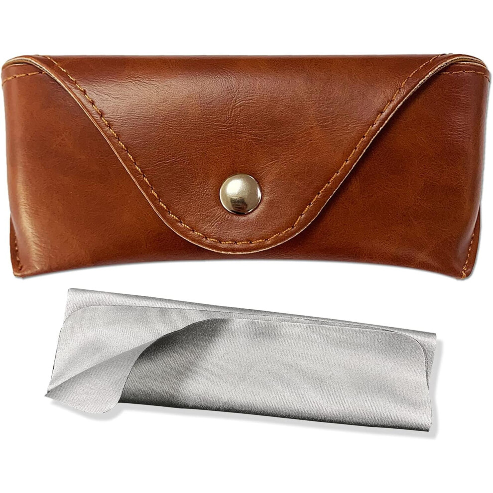 Leather Glasses Case Flexible Slim Horizontal Pouch