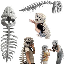 Spinosaurus pluche kostuum met 3D-uitsparing in de ruggengraat