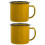 Yellow Enamel Coffee Mug 2 Pack 1