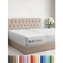 Drap-housse King à poches extra profondes – Convient aux tailles 45 à 60 cm