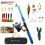 Fishing Pole Set with Telescopic Rod and Spinning Reel 1