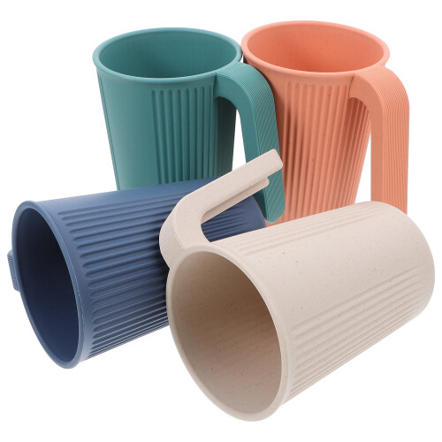 4 τεμάχια πλαστικά ποτήρια καφέ, επαναχρησιμοποιήσιμα ποτήρια νερού, ποτήρια