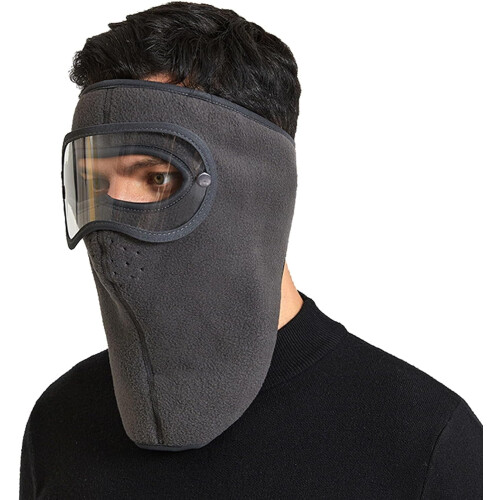 Winter Windproof Face Mask with Detachable Goggles and