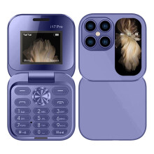 Mini Flip Phone 2024, 2 SIMs, Tela Pequena, Dobrável e Desbloqueado – Compatível com Redes 2G, Ideal para Idosos