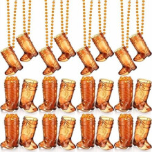 24er-Set Stiefel-Schnapsgläser-Halskette – Transparent Braun, geeignet für Junggesellinnenabschiede, Karneval, Geburtstage und Hochzeiten