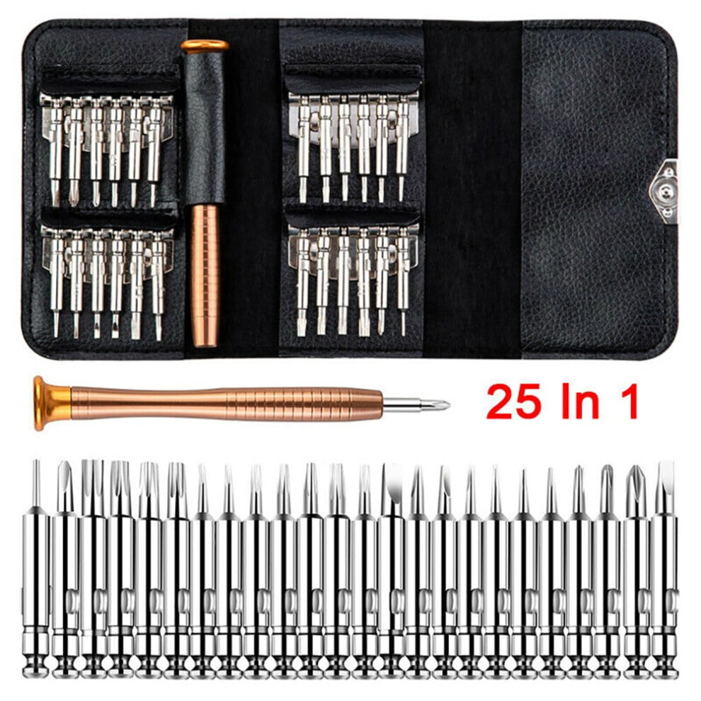 25 Multi Small Precision Hex Torx Star Mini Screwdriver Set Bits Repair Tool Kit 9083649235317
