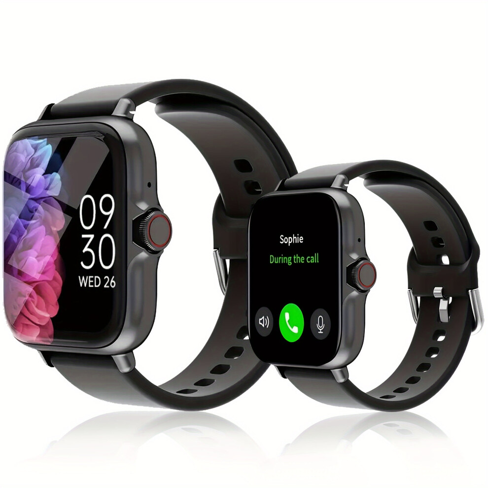 Unisex 1.83'' Hd Touch Smartwatch - Hd Voice Call, Multi-Sport Modes, Voice Assistant, For Ios & Android, Ideal Holiday Gift 9448196247280