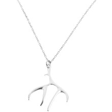 Colar com pingente de chifre de veado para o Natal, perfeito para festas de fim de ano.