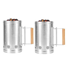Metalen Ontstekingshoutskoolvat Snelle Vuurstartemmer met Handvat Outdoor Camping Koolstof BBQ-Rek Gereedschap Vuur Branden