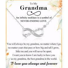 Collana Infinity per nonna, sorella, figlia, nipote – Regali per donne, Natale, compleanno, San Valentino, Pasqua, laurea, ritorno a scuola,